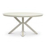 Cuba dining tuintafel 5 personen | sintered stone + aluminium | beige | 144cm rond