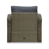 Malibu stoel-bank loungeset met verstelbare tafel 5 personen | wicker + polywood | Ash Grey | 4-delig