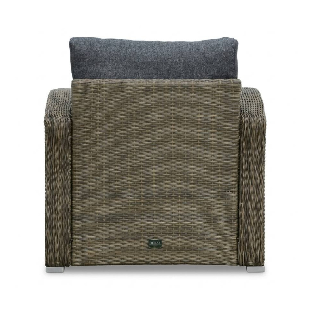 Malibu stoel-bank loungeset met verstelbare tafel 5 personen | wicker + polywood | Ash Grey | 4-delig