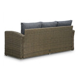 Malibu stoel-bank loungeset met verstelbare tafel 5 personen | wicker + polywood | Ash Grey | 4-delig