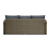Malibu stoel-bank loungeset met verstelbare tafel 5 personen | wicker + polywood | Ash Grey | 4-delig