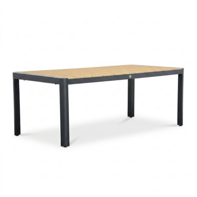 Liverpool dining tuintafel 6 personen | polywood + aluminium | Natural Wood | 205cm