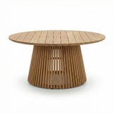 Palau/Bella zwart dining tuinset | 8 personen | teakhout + touw | 180cm rond