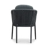 Stockholm/Parma antraciet dining tuinset | 4 personen | polystone + touw | 200cm