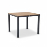 Oxford/Parma antraciet dining tuinset | 4 personen | aluminium + touw | 90cm