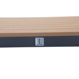 Oxford/Parma antraciet dining tuinset | 4 personen | aluminium + touw | 90cm