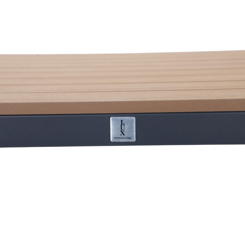 Oxford/Parma antraciet dining tuinset | 4 personen | aluminium + touw | 90cm