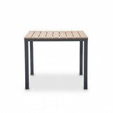 Oxford/Parma antraciet dining tuinset | 4 personen | aluminium + touw | 90cm