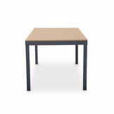 Oxford/Parma antraciet dining tuinset | 6 personen | aluminium + touw | 200cm