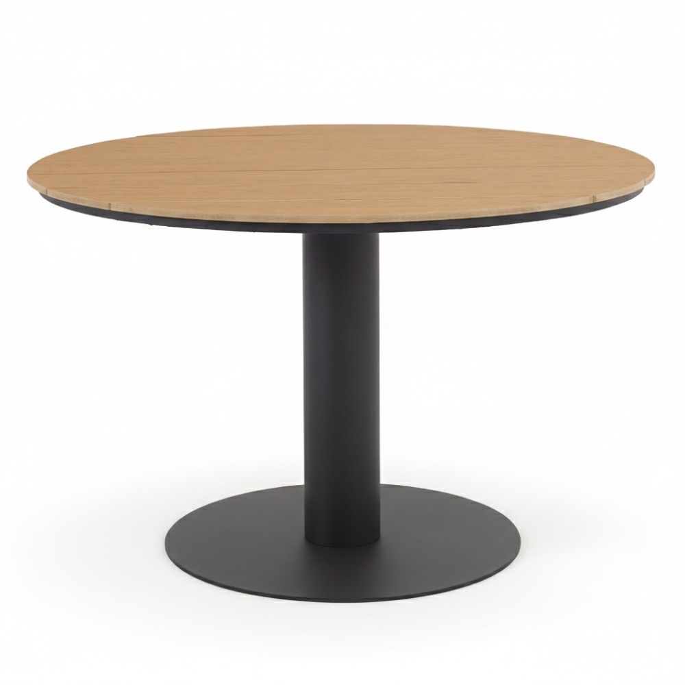 Panama/Montana antraciet dining tuinset | 4 personen | polywood + aluminium | 120cm rond