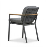 Cleve/Montana antraciet dining tuinset | 6 personen | teakhout + aluminium | 240cm ovaal
