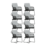 Gianna dining tuinstoel set van 8 | touw + aluminium | Stone Grey