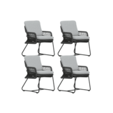 Gianna dining tuinstoel set van 4 | touw + aluminium | Stone Grey