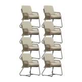Gianna dining tuinstoel set van 8 | touw + aluminium | Sahara Dust