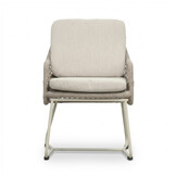 Gianna dining tuinstoel set van 8 | touw + aluminium | Almond Beige