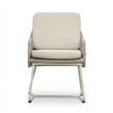 Gianna dining tuinstoel set van 6 | touw + aluminium | Almond Beige