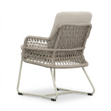 Gianna dining tuinstoel set van 6 | touw + aluminium | Almond Beige
