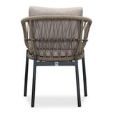 Veltis/Dakota beige/antraciet dining tuinset | 6 personen | betonlook + touw | 250cm