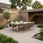 BUITEN living Veltis/Dakota beige/antraciet dining tuinset | 6 personen | betonlook + touw | 250cm