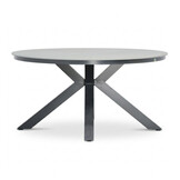 York/Annecy antraciet dining tuinset | 4 personen | sintered stone + aluminium | 150cm rond