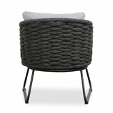 Flora loungestoel | touw + aluminium | Stone Grey