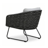 Flora lounge balkonset 2 personen | touw + aluminium | Stone Grey | 4-delig