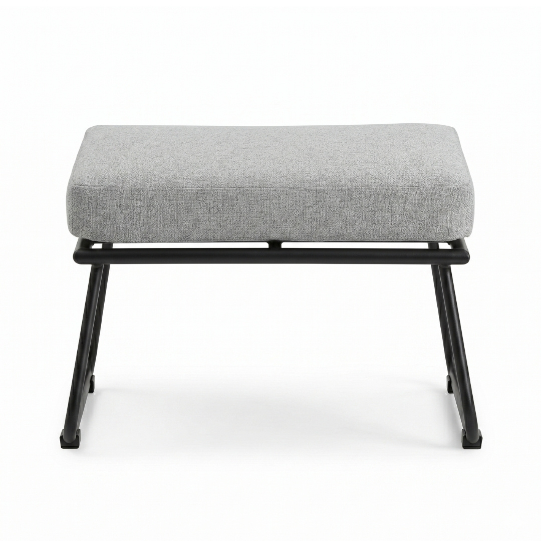 Flora voetenbank | aluminium | Stone Grey