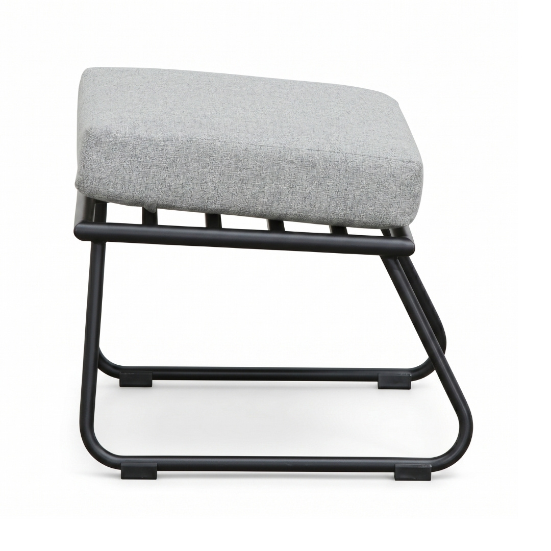 Flora voetenbank | aluminium | Stone Grey