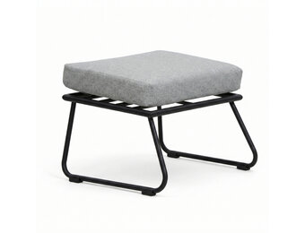 Flora voetenbank | aluminium | Stone Grey