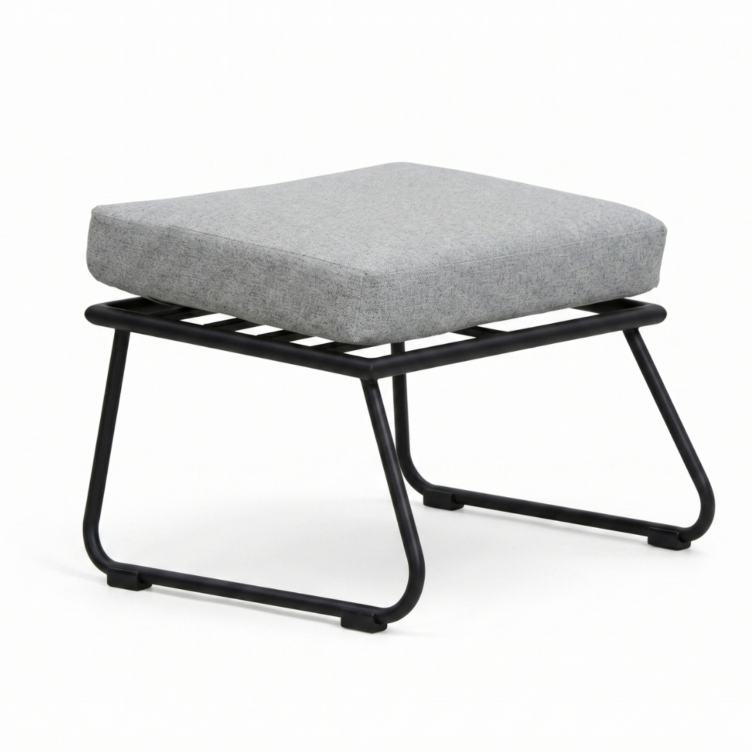Flora voetenbank | aluminium | Stone Grey