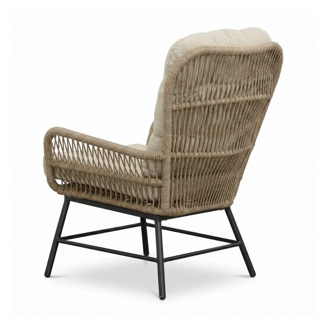 Dex loungestoel tuin | touw + aluminium | Sahara Dust