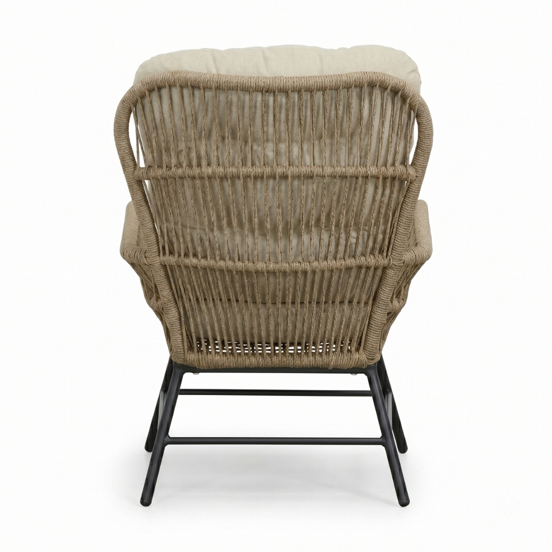 Dex loungestoel tuin | touw + aluminium | Sahara Dust