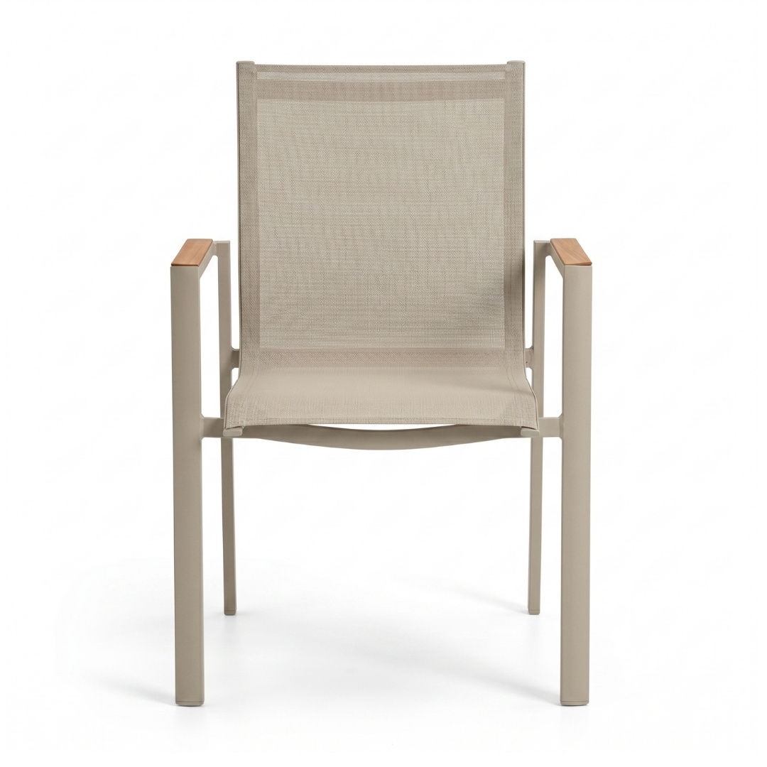 Rhodos dining tuinstoel | aluminium | beige