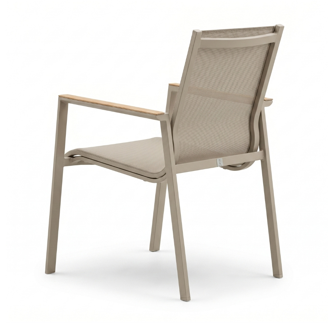 Rhodos dining tuinstoel | aluminium | beige