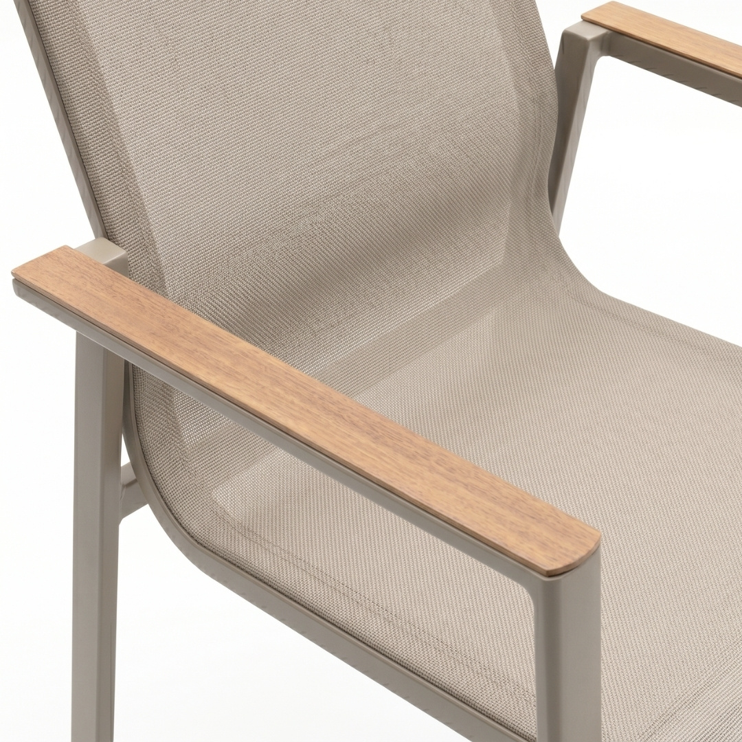 Rhodos dining tuinstoel | aluminium | beige