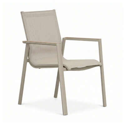 Rhodos dining tuinstoel | aluminium | beige