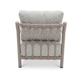 Merida loungestoel | aluminium + touw | beige