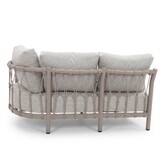 Merida hoek loungeset incl. stoel | aluminium + touw | beige | 5-delig