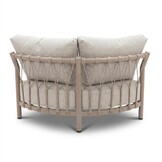 Merida hoek loungeset incl. stoel | aluminium + touw | beige | 5-delig