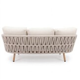 Toscana stoel-bank loungeset | aluminium + touw | beige | 5-delig