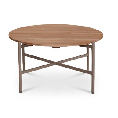 Positano loungetafel | aluminium + teakhout | beige