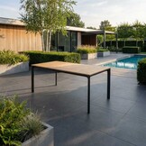 Arezzo/Seville zwart dining tuinset | 6 personen | | 200cm