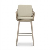 Cleve beige/Valencia Sandstone dining barset | 6 personen | teakhout + touw | 240cm
