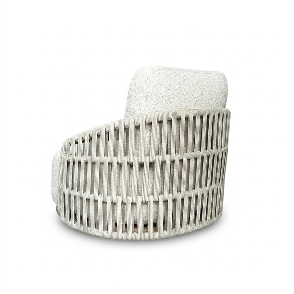 Sunvera stoel-bank loungeset | touw + aluminium | beige | 4-delig