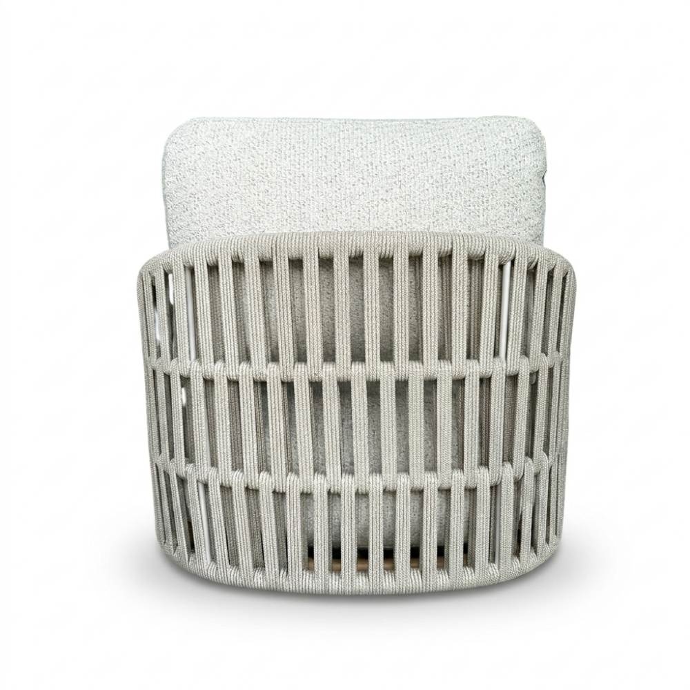 Sunvera stoel-bank loungeset | touw + aluminium | beige | 4-delig