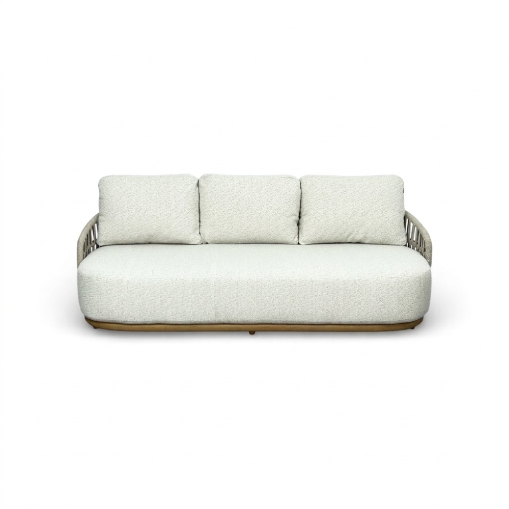 Sunvera stoel-bank loungeset | touw + aluminium | beige | 4-delig