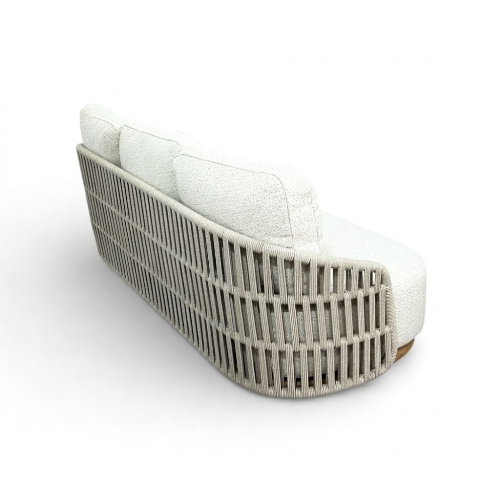 Sunvera stoel-bank loungeset | touw + aluminium | beige | 4-delig
