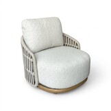 Sunvera stoel-bank loungeset | touw + aluminium | beige | 4-delig