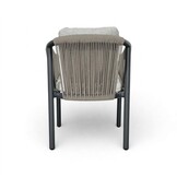 Sora dining tuinstoel | touw + aluminium | antraciet