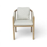 Sora dining tuinstoel | touw + aluminium | beige